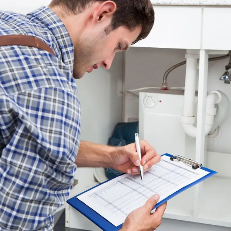 plumber conducting inspection
